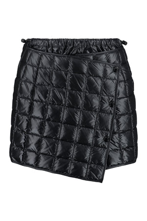 Padded nylon mini skirt-0